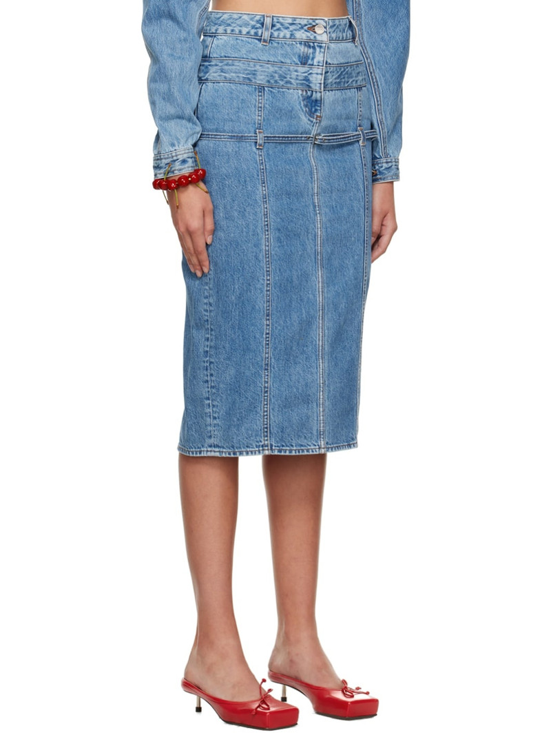 JACQUEMUS Blue Le Chouchou 'La Jupe De Nîmes Criollo' Denim Midi Skirt outlook