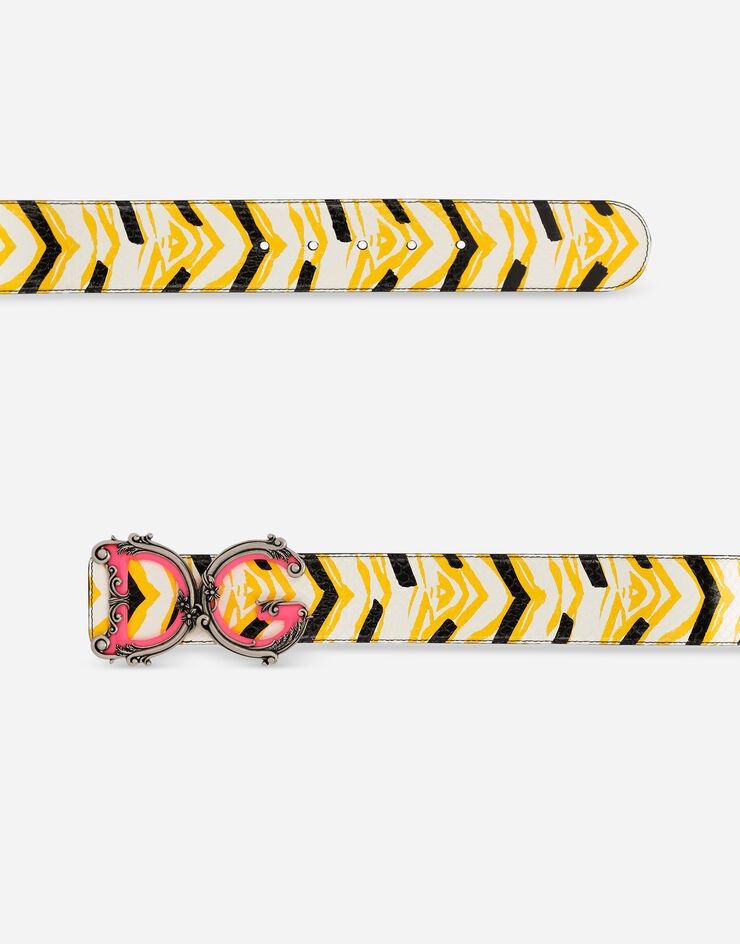 Printed elaphe baroque DG belt - 2