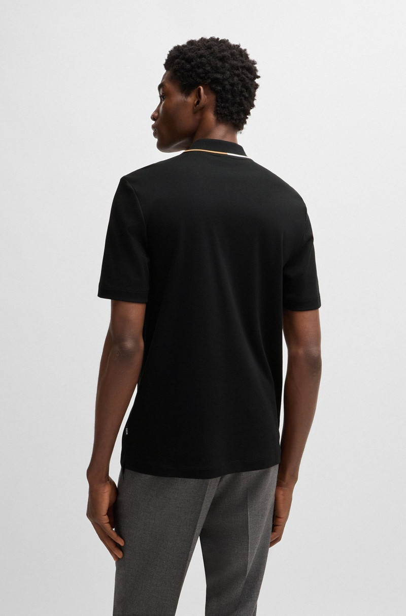 ZIP-NECK POLO SHIRT IN INTERLOCK COTTON 5