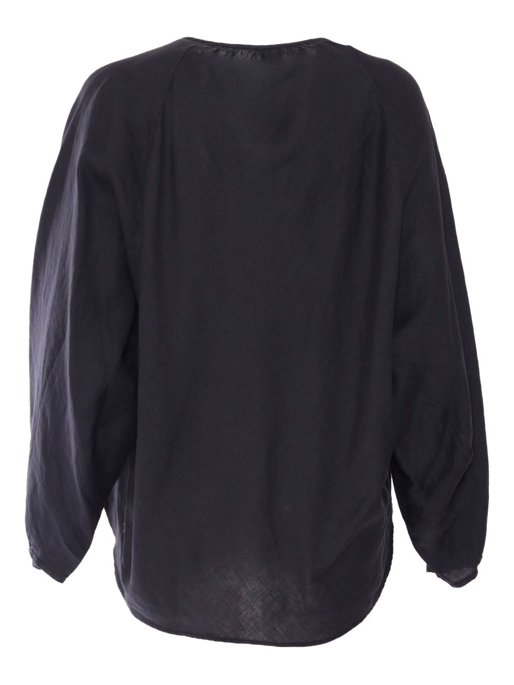 balloon-sleeve tie-neck top - 2