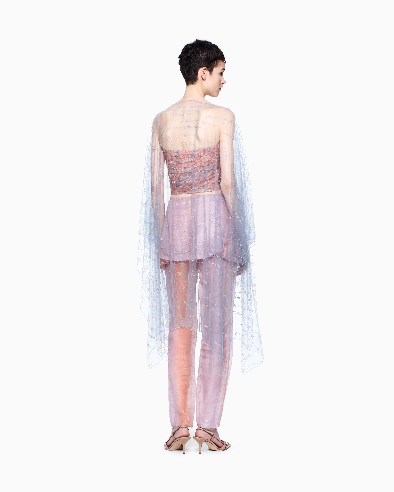 EMBROIDERED TULLE CAPE - 3