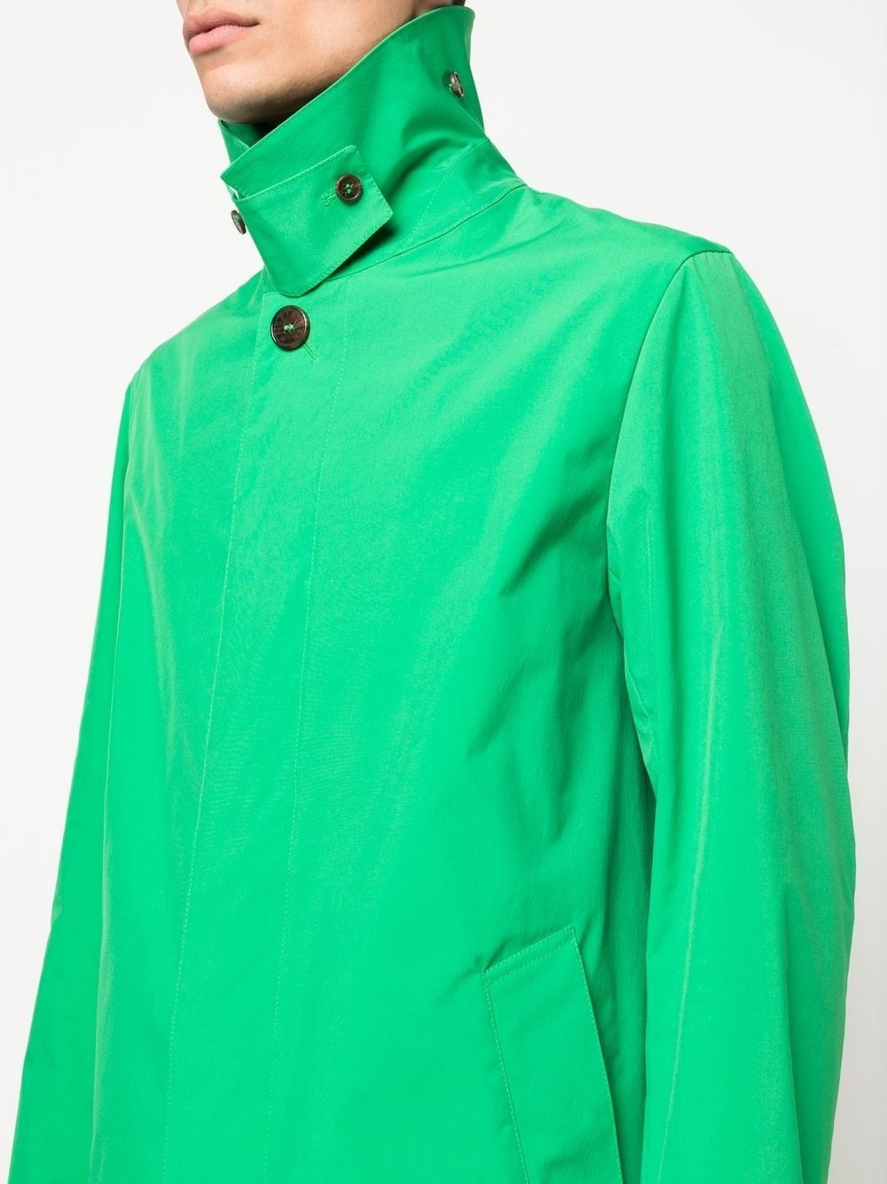 single-breasted midi coat - 5