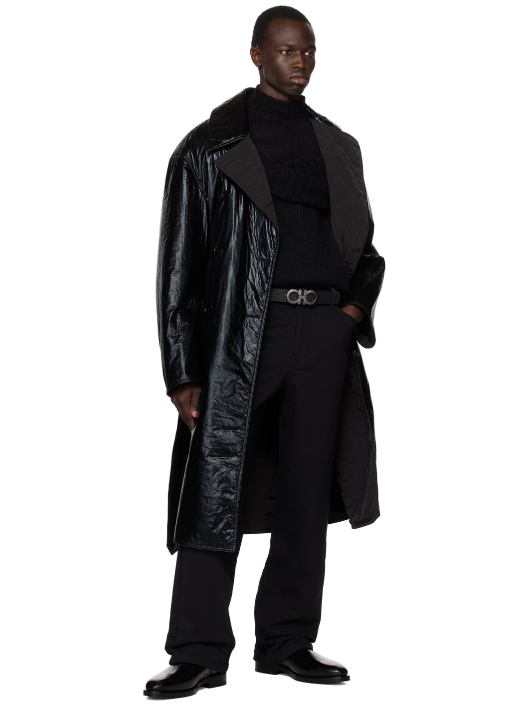 Black Calfskin Boots - 5