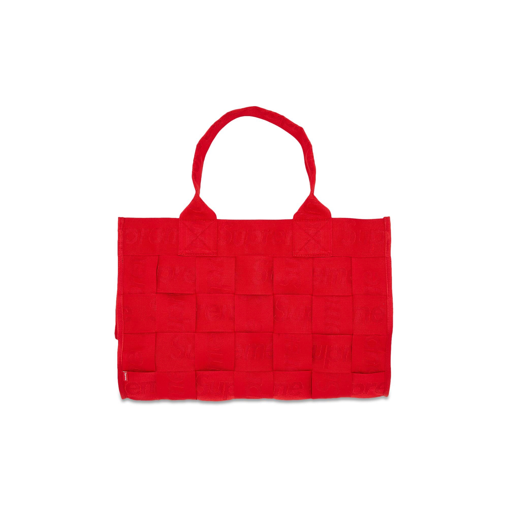 Supreme Woven Large Tote Bag 'Red' - 1
