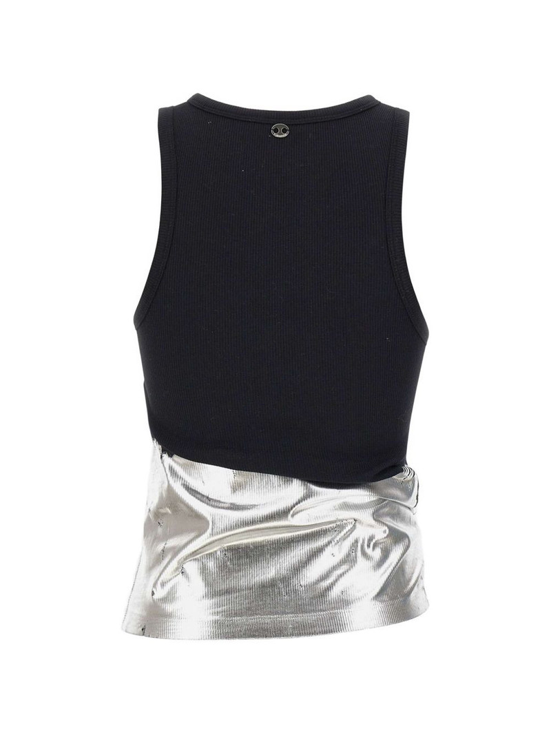 foil-finish asymmetric tank top 3