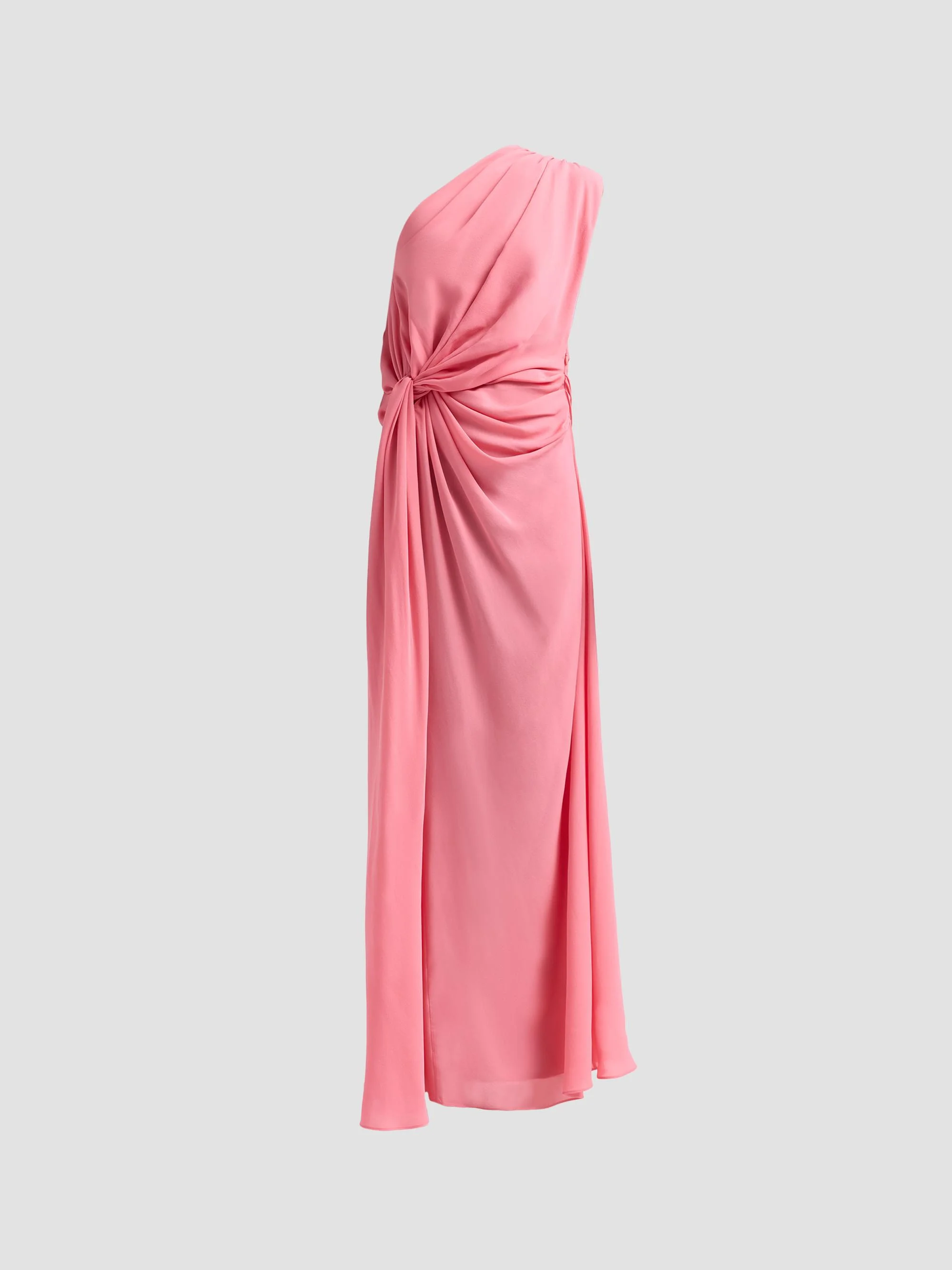 Women's Draped One-Shoulder Gown - Coral - 1