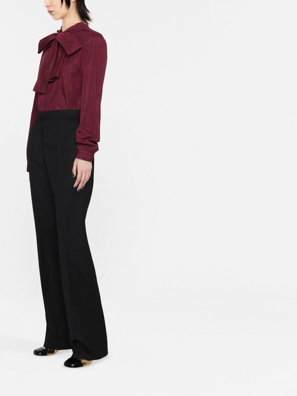 high-waisted straight-leg trousers - 3