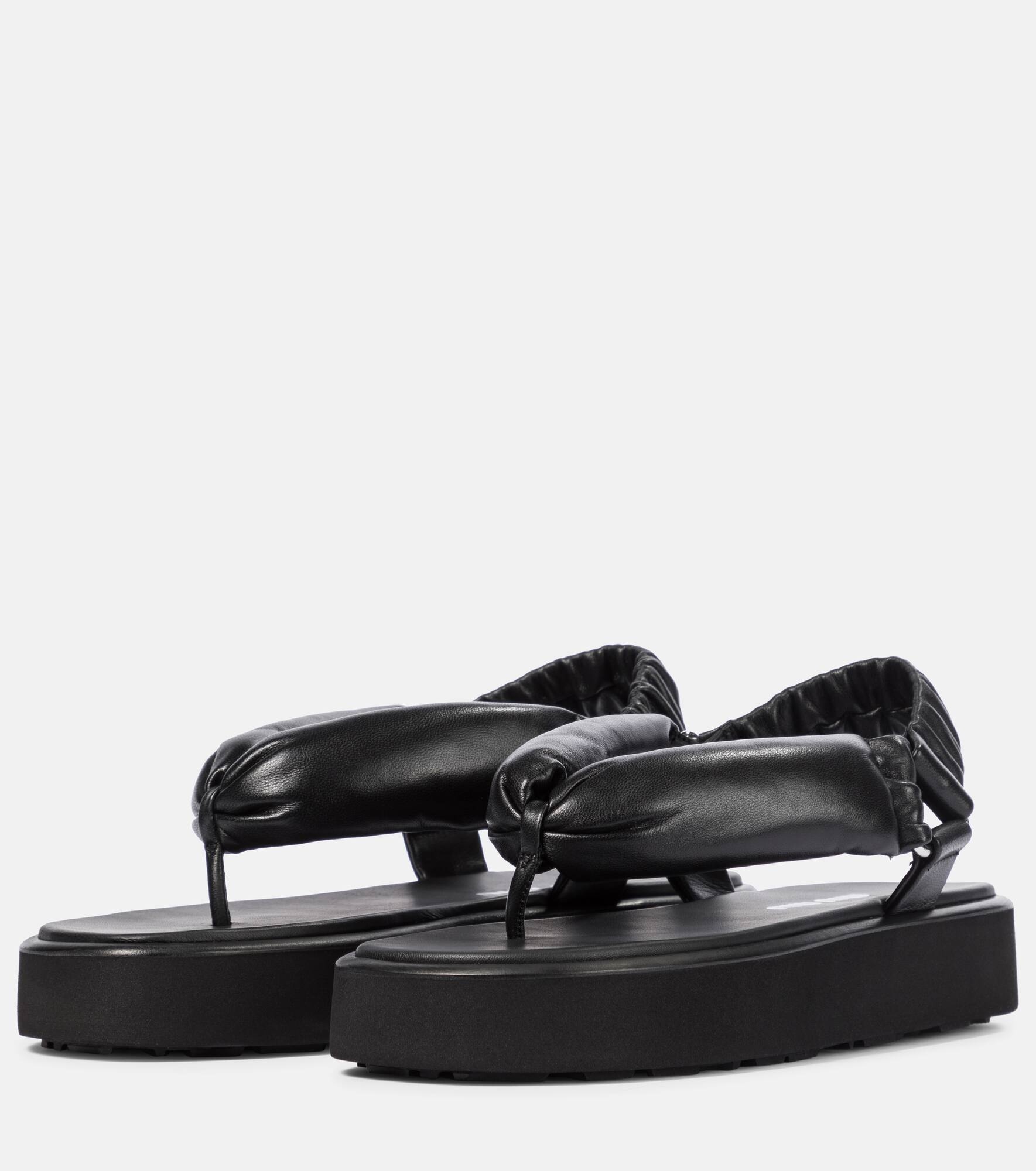 Leather thong sandals - 5