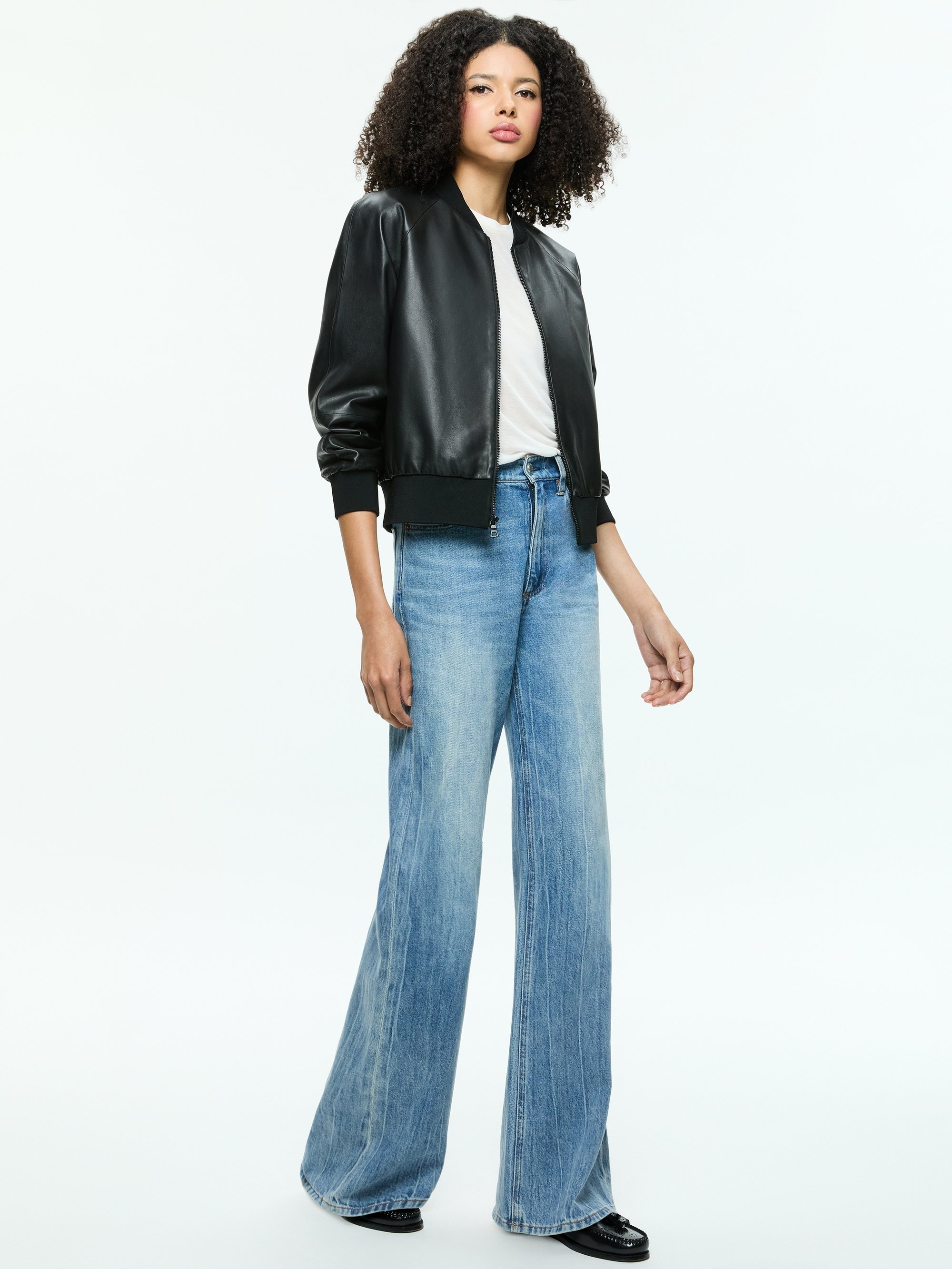 FELISA LEATHER VARSITY JACKET - 6
