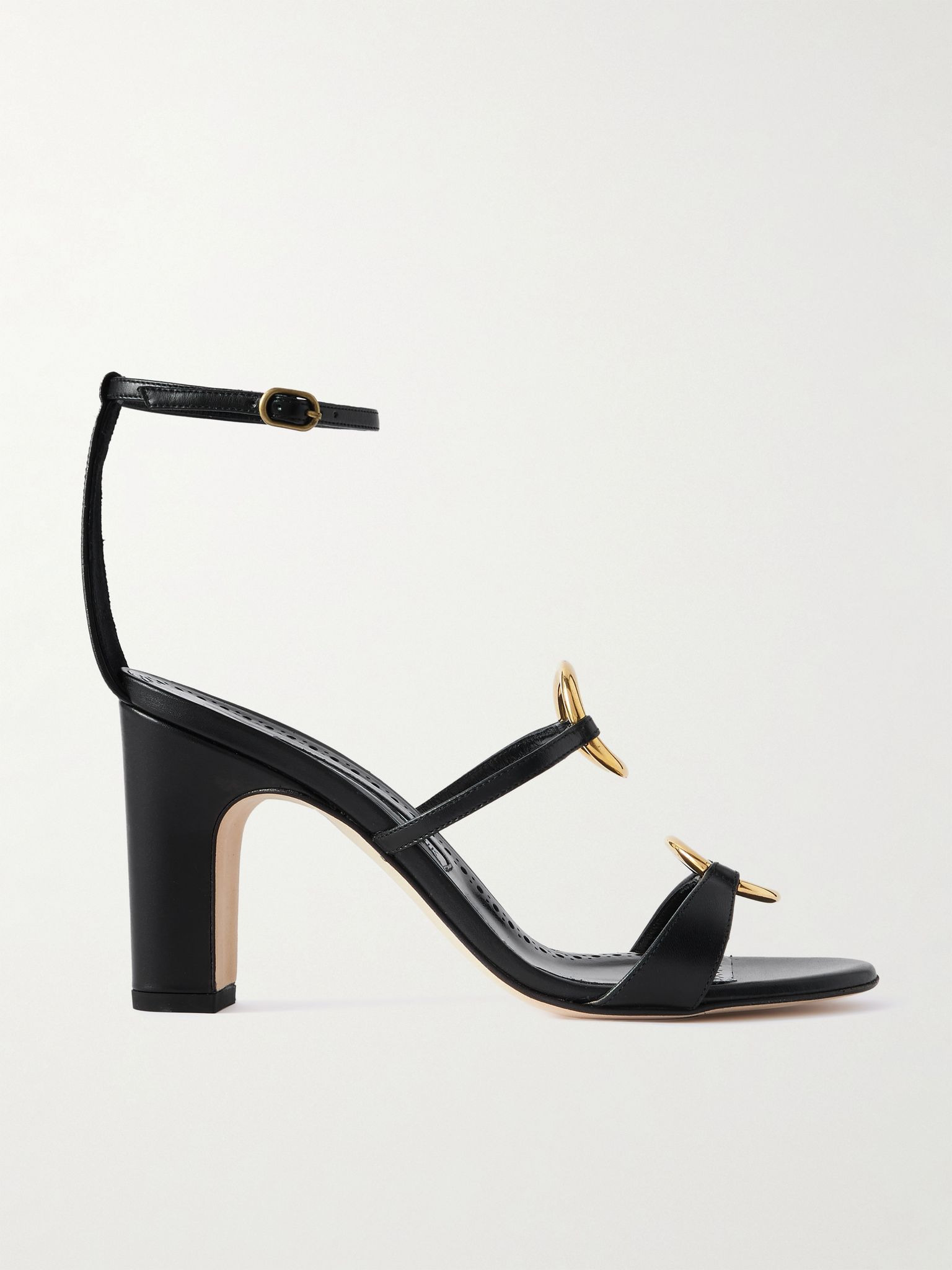 Hisfahan 90 leather sandals Black - 1