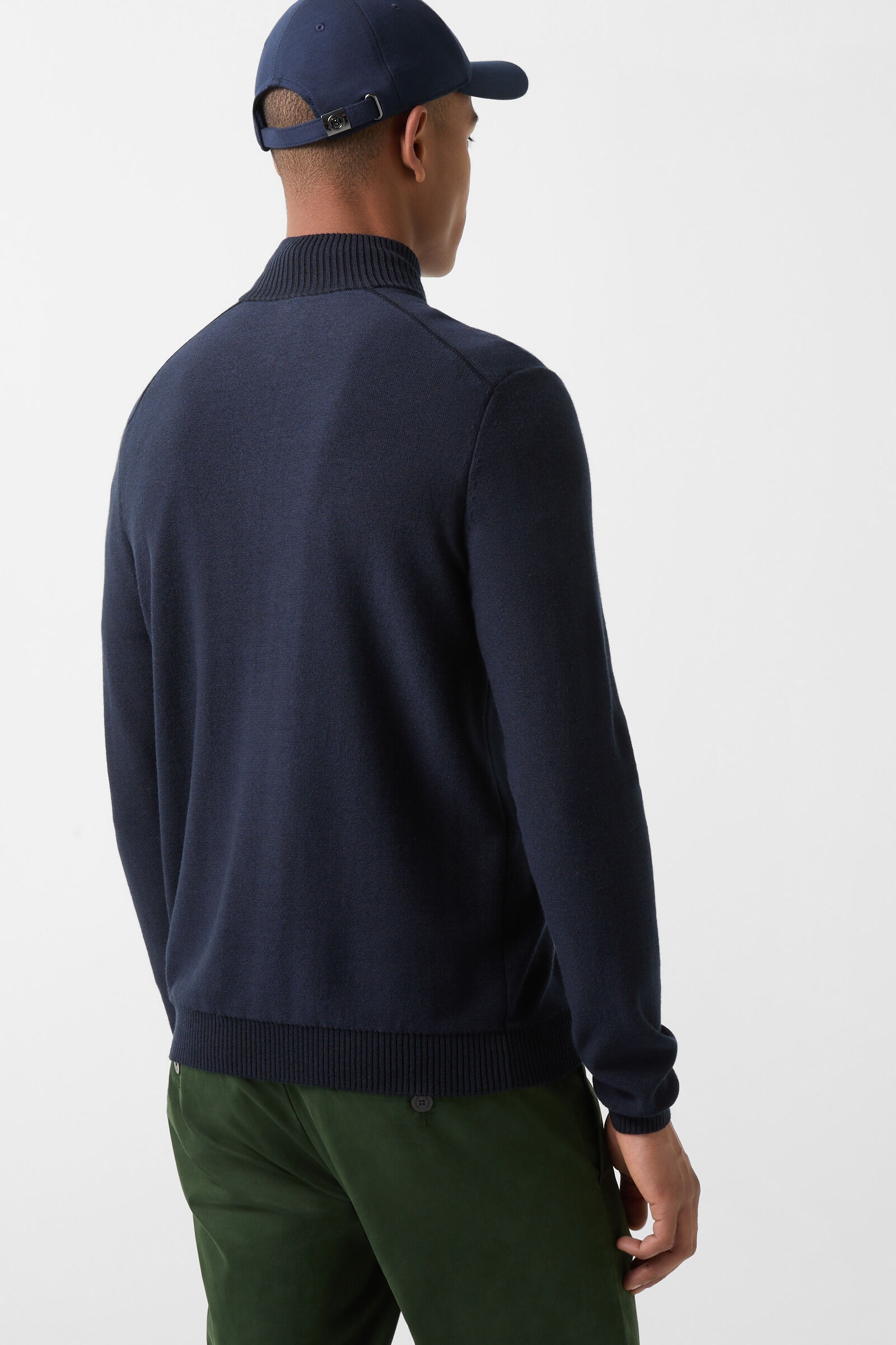 Lias half-zippered sweater in Navy blue - 3