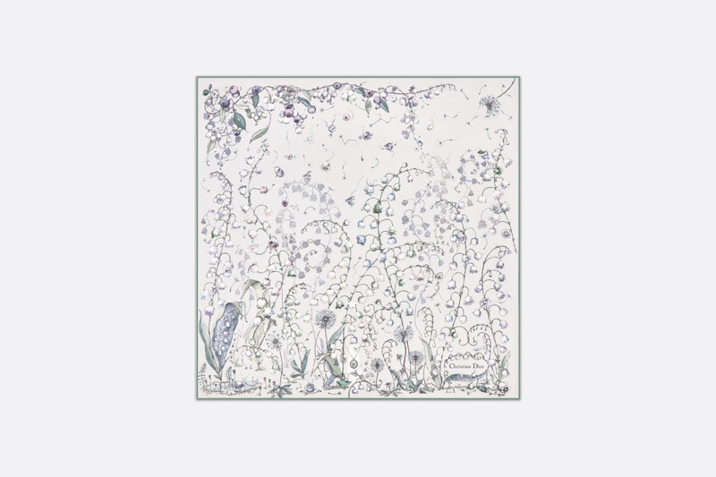 Le Bal des Fleurs Muguet 70 Square Scarf 1