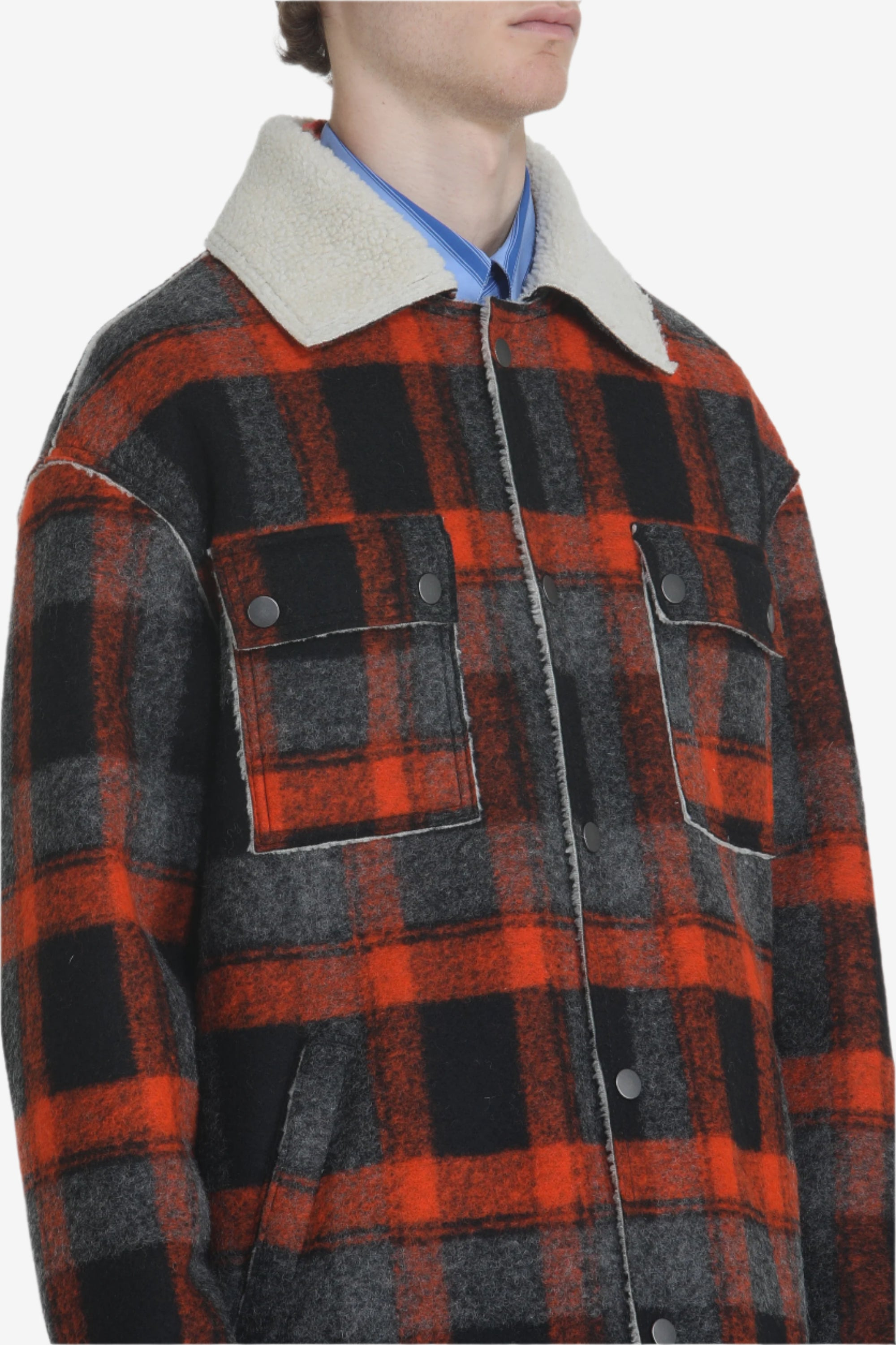 JACKET WITH CONTRAST COLLAR - 5