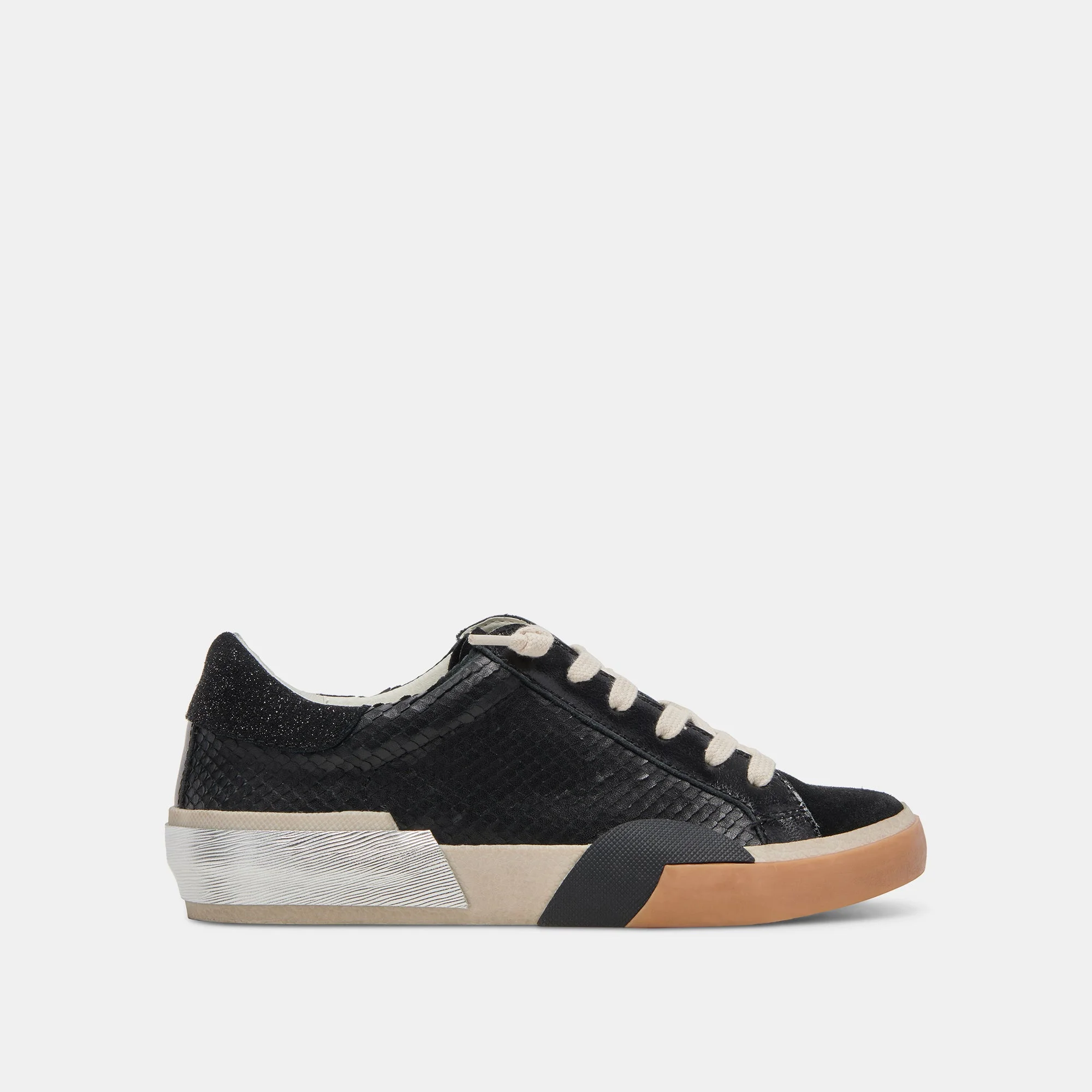 ZINA SNEAKERS ONYX EMBOSSED LEATHER - 1
