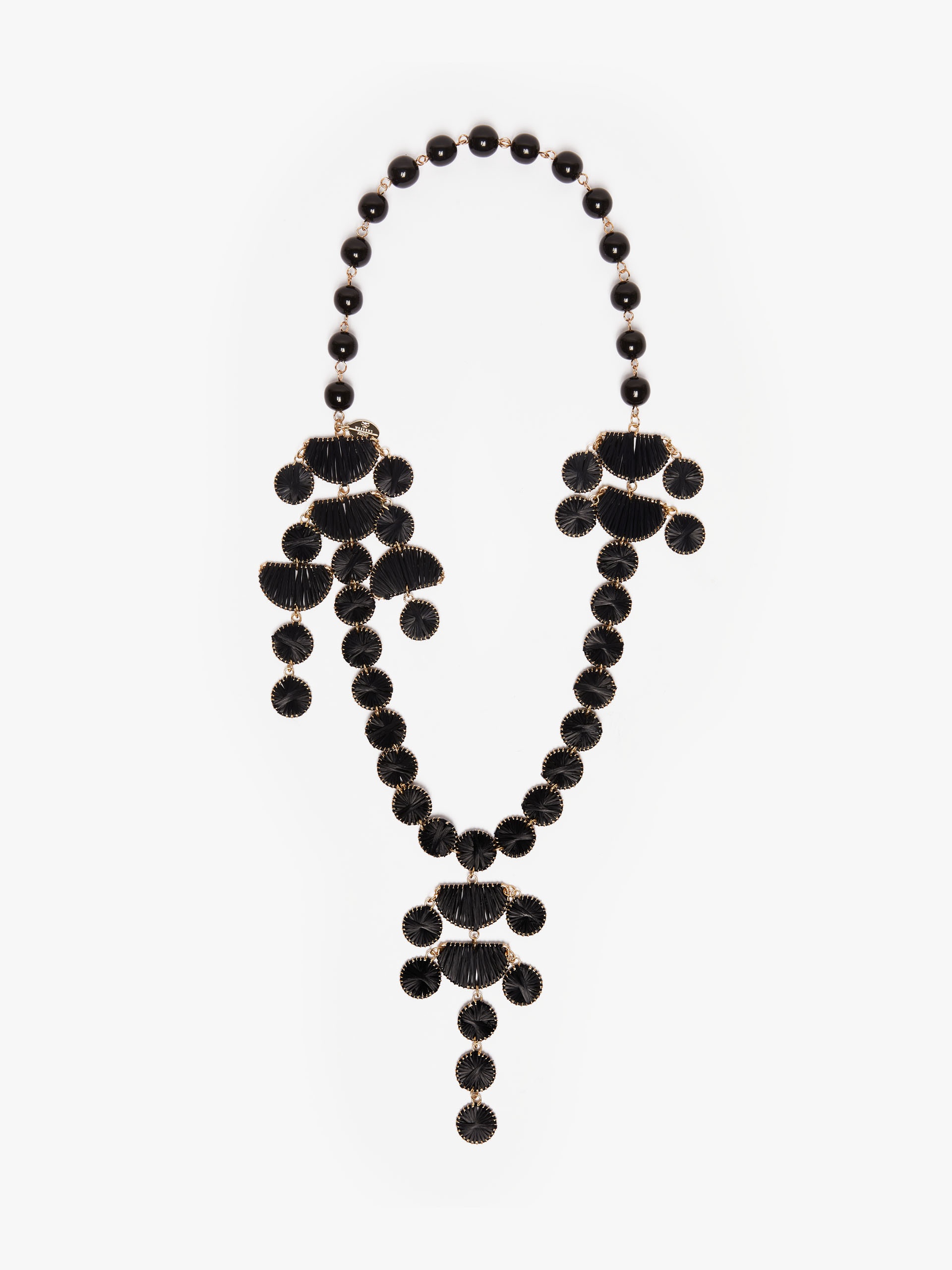 ZAMA Viscose and resin necklace - 1