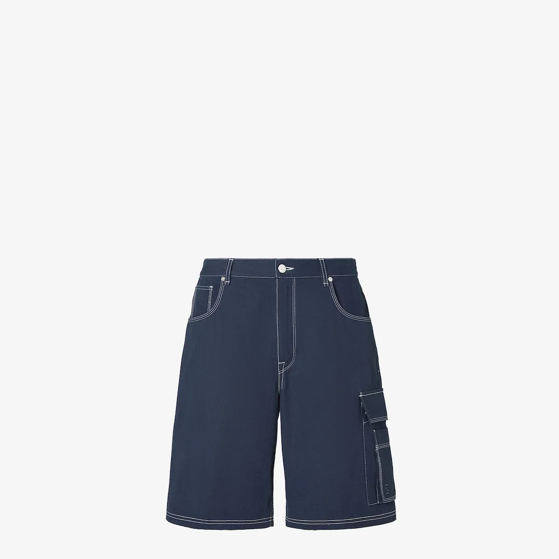 Bermudas Navy blue canvas shorts - 1