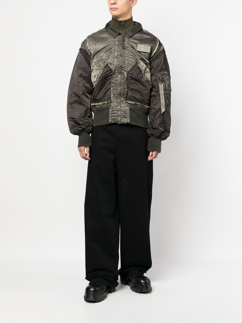 MISBHV logo-patch panelled bomber jacket outlook