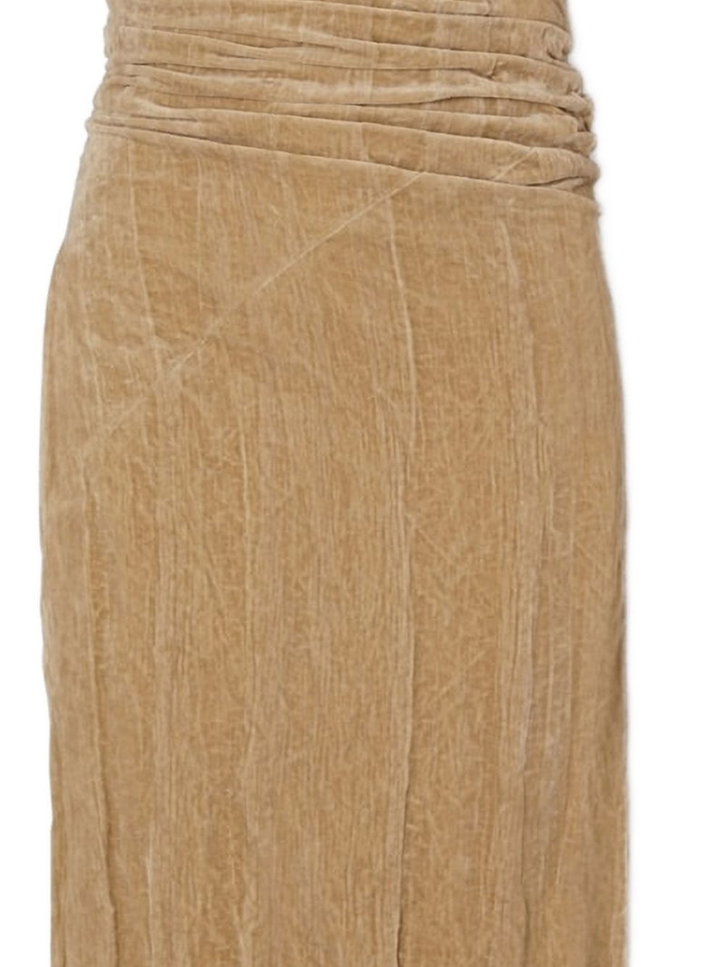 TORY BURCH twist-detail velvet midi dress outlook