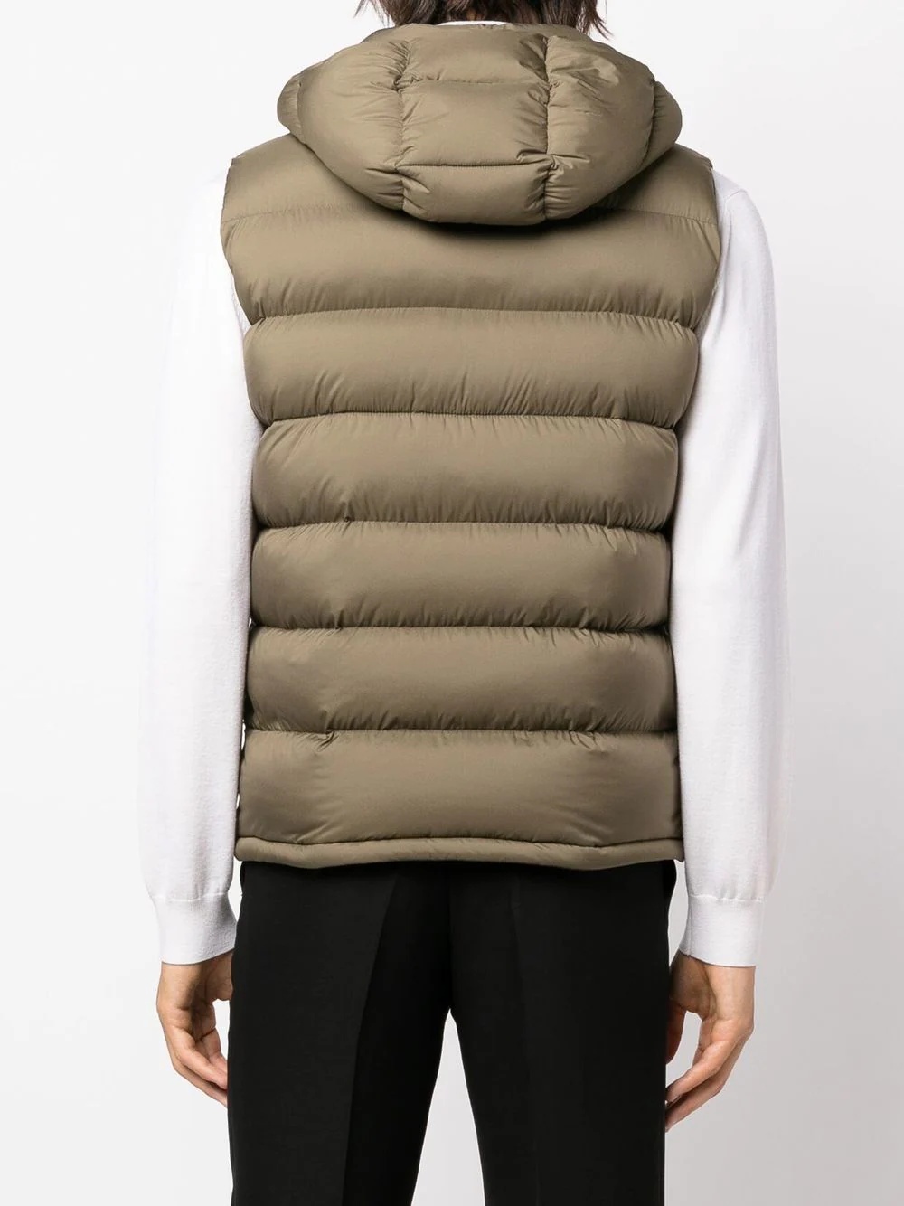 quilted hooded gilet - 4