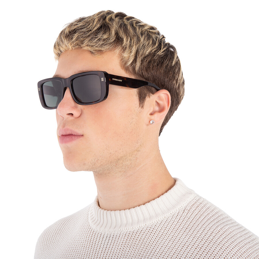 Burberry Jarvis Green Rectangular Men's Sunglasses BE4376U 300271 55 - 2