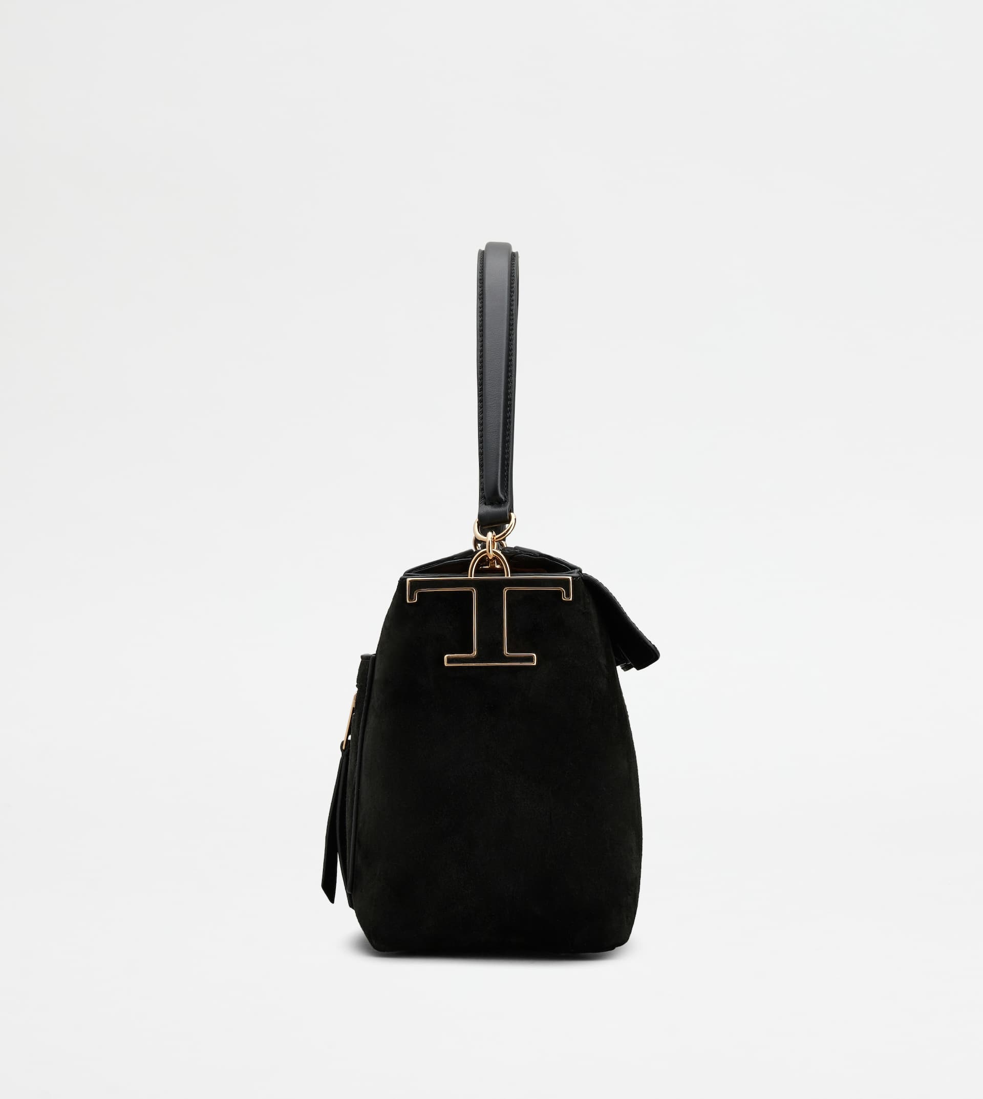 TOD'S T CASE BAULETTO IN SUEDE SMALL - BLACK - 2