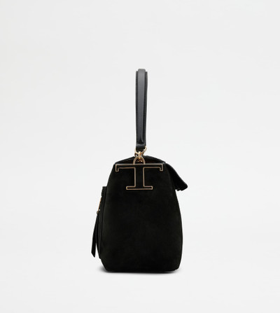 Tod's TOD'S T CASE BAULETTO IN SUEDE SMALL - BLACK outlook