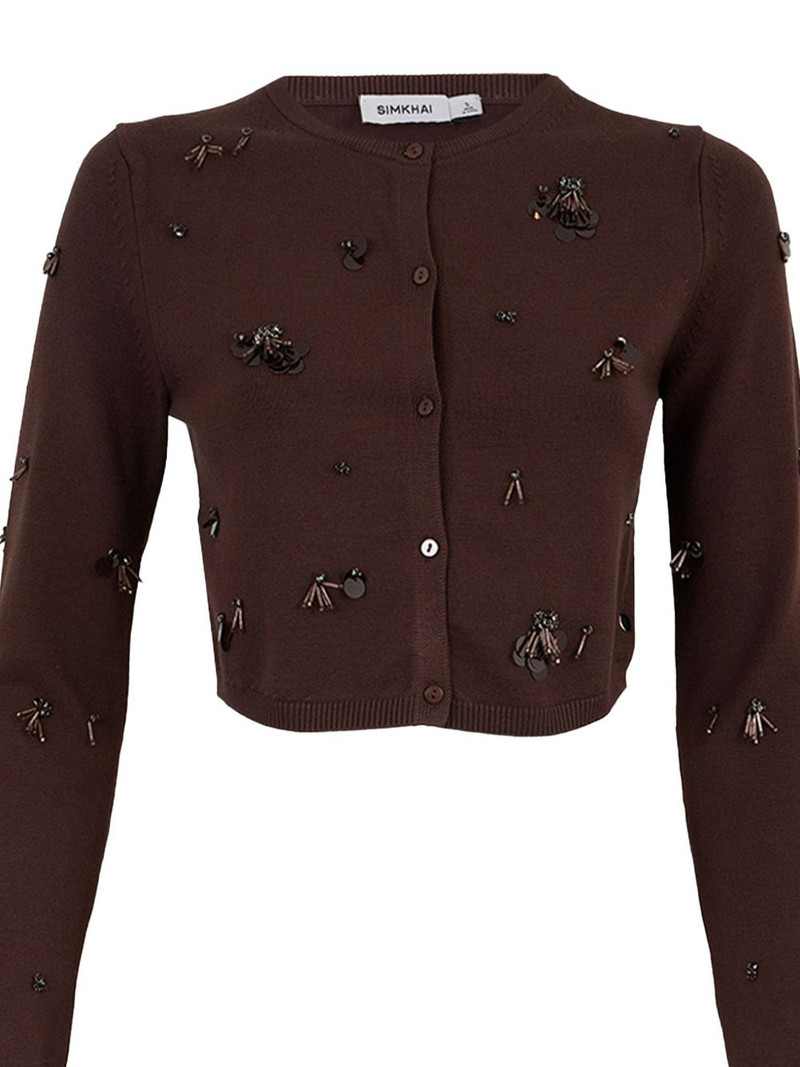Zadie embellished cropped cardigan 4