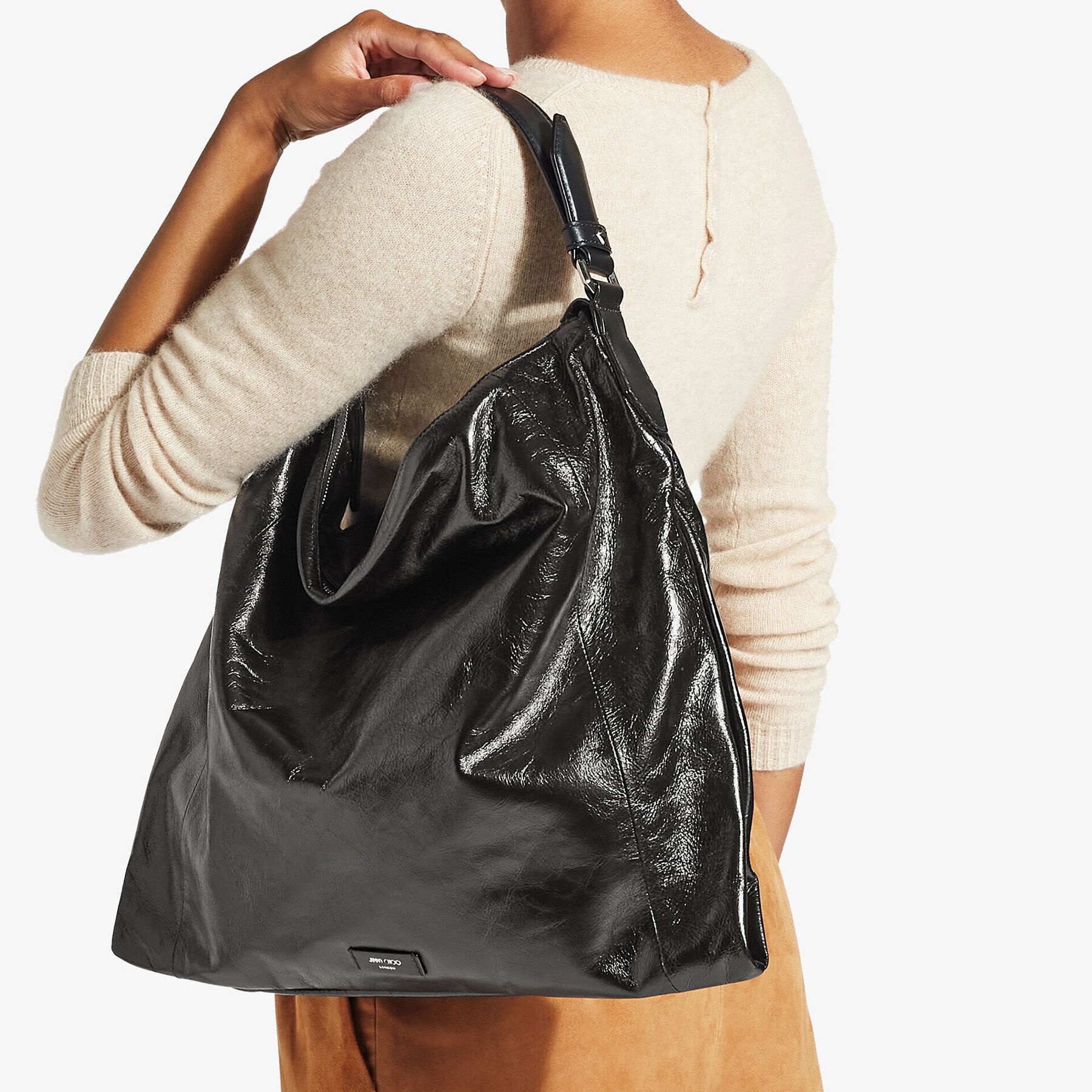 Ana Hobo/S
Black Vintage Leather Hobo Handbag - 2