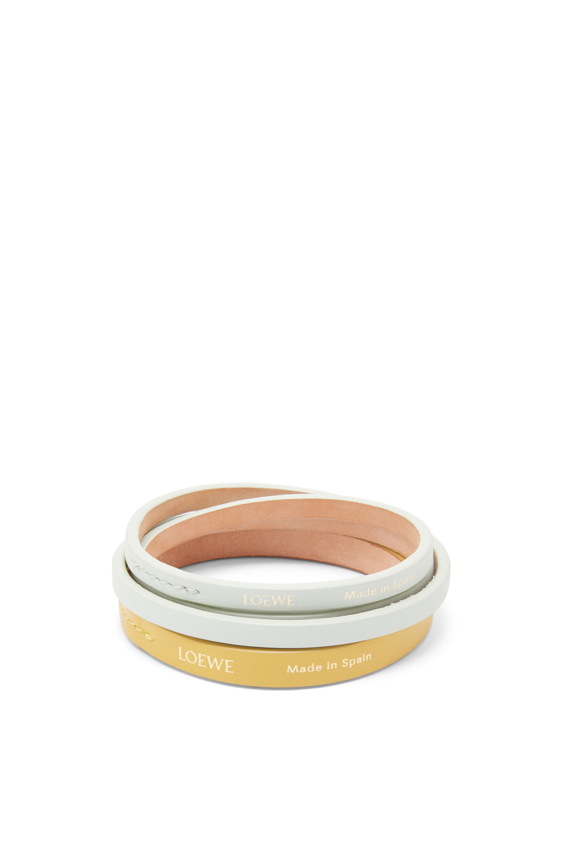 Double bangle set in classic calfskin - 1