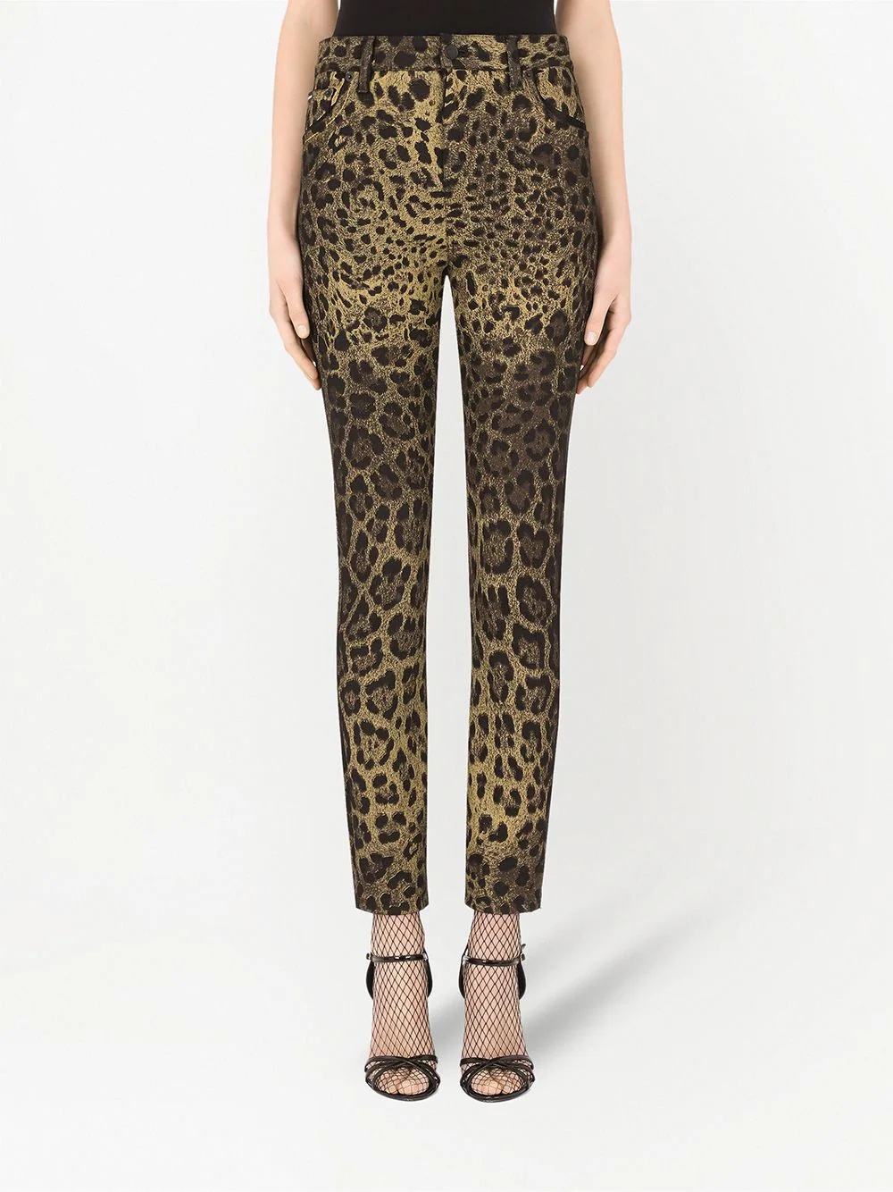 leopard-print skinny jeans - 3