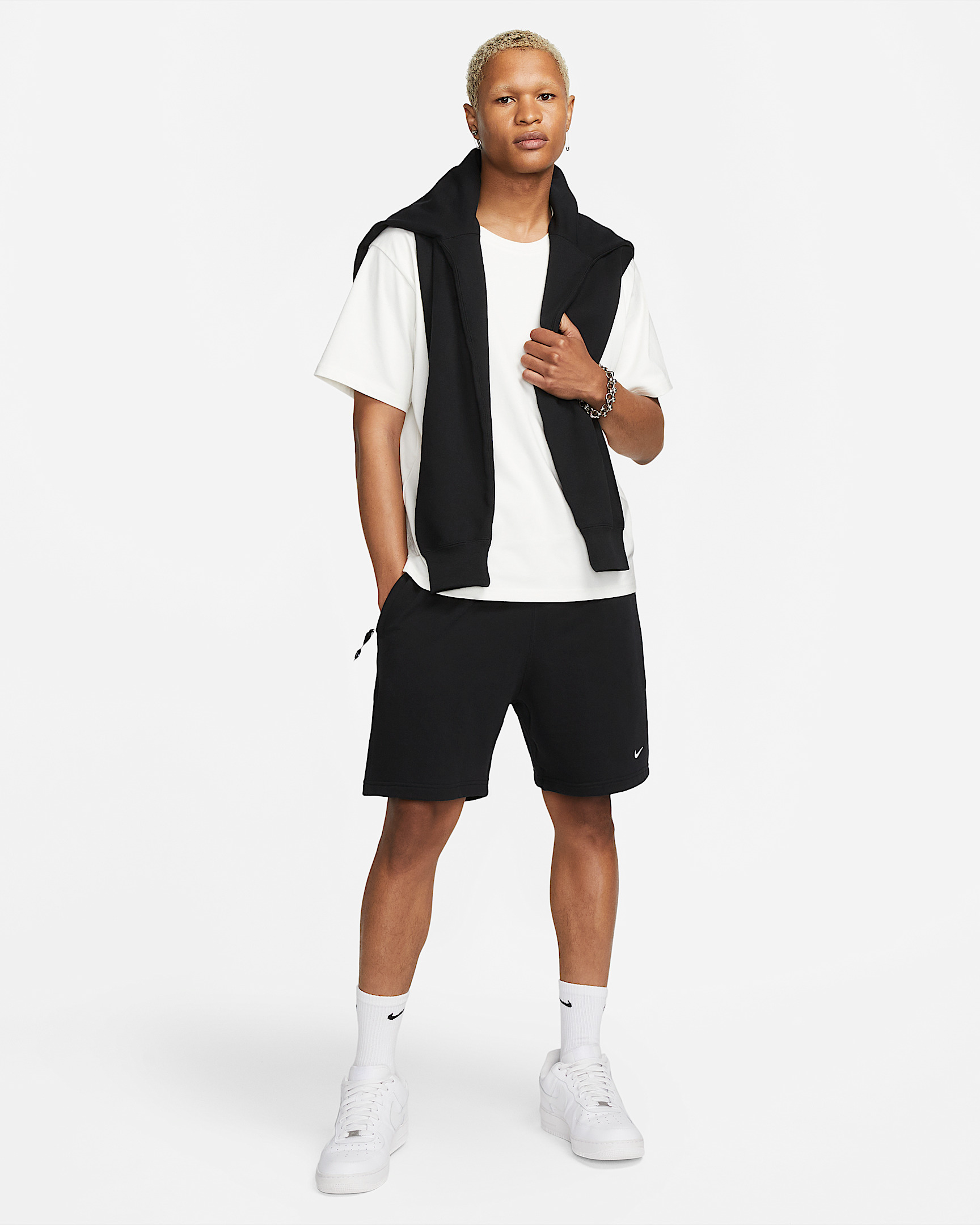 Nike Solo Swoosh Men's French Terry Shorts - 8