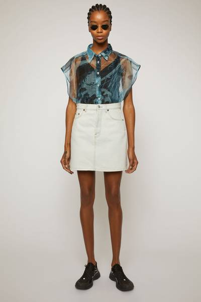 Acne Studios High-rise denim skirt pale blue outlook