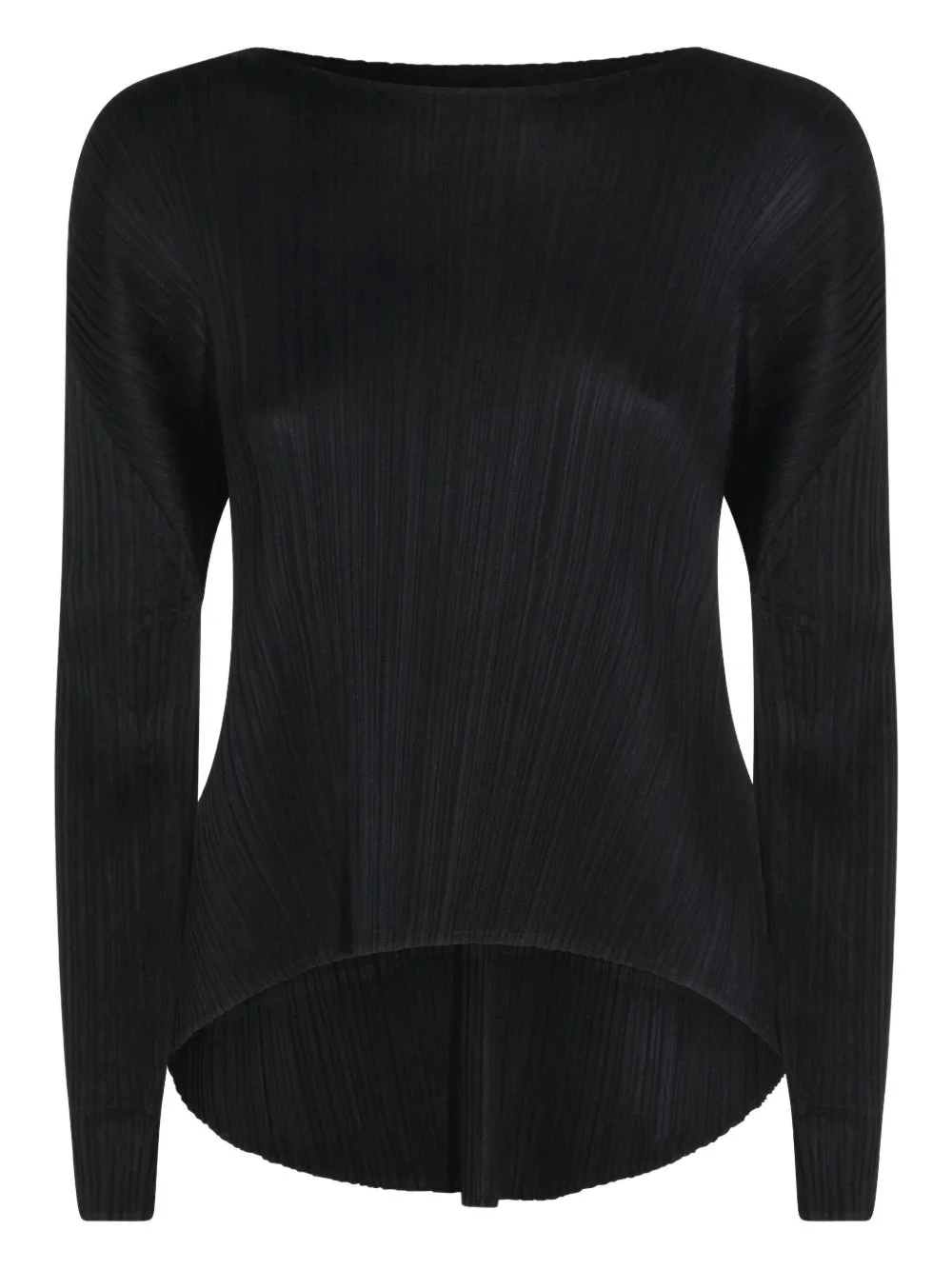 pleated long-sleeved top - 1