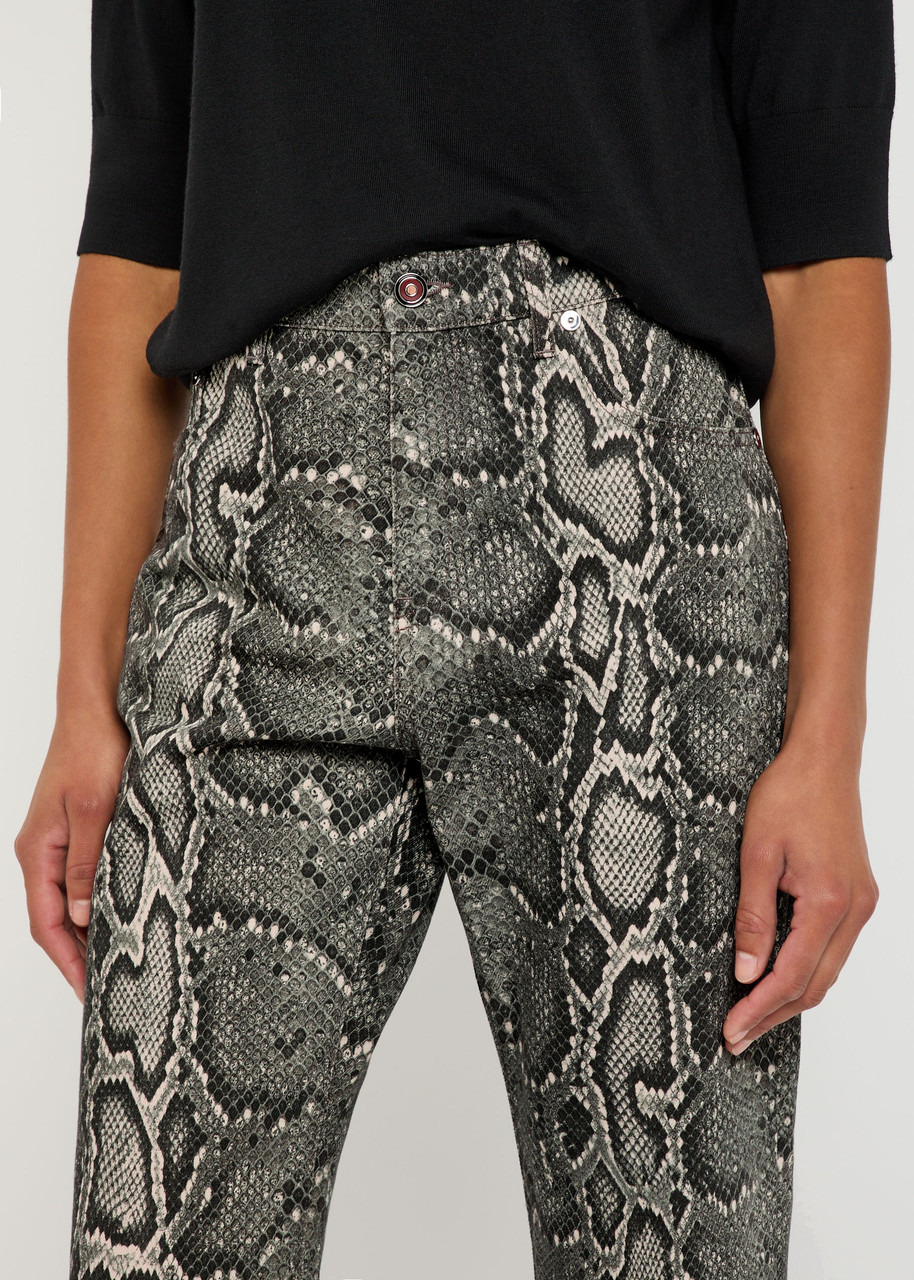 Gabriela Hearst Ezra Python-print Bootcut Jeans - 5