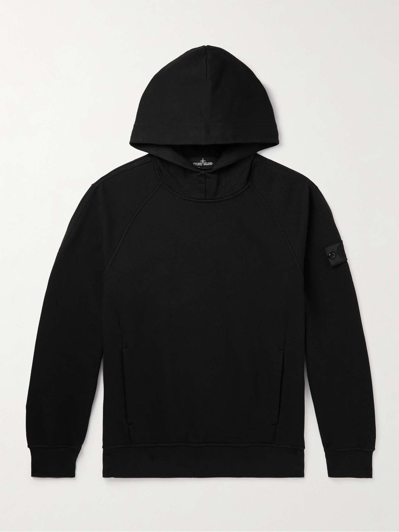 Logo-Appliquéd Cotton-Jersey Hoodie 1
