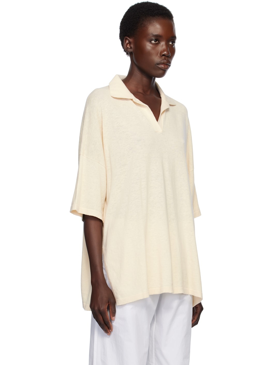 Beige Oversize Polo - 2