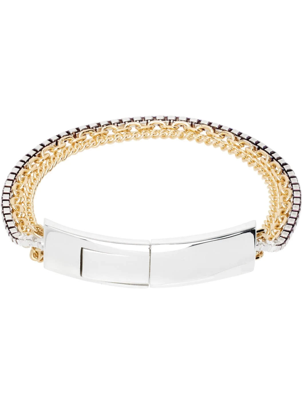 Gold & Silver Detail Chain Bracelet - 1