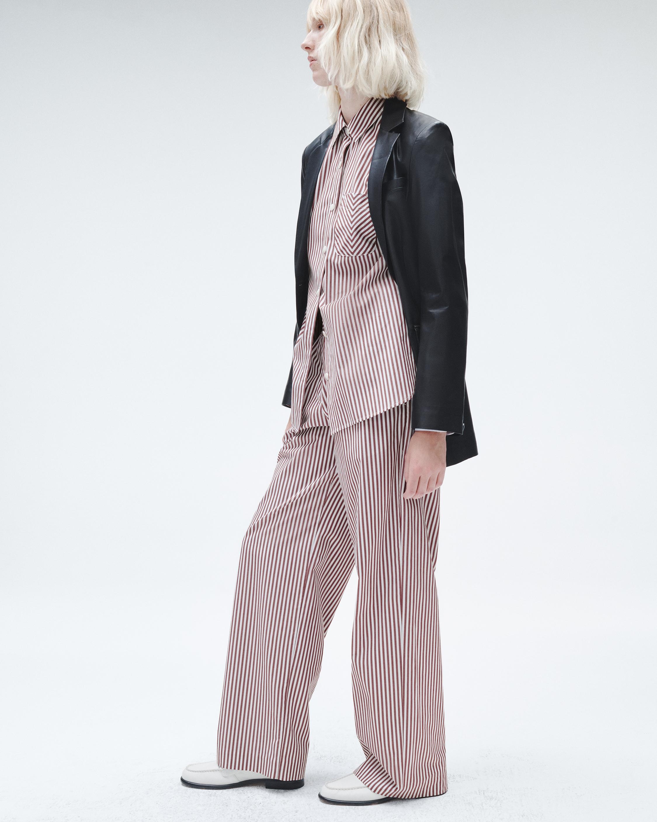 Lacey Stripe Cotton Poplin Pant
Relaxed Fit - 3