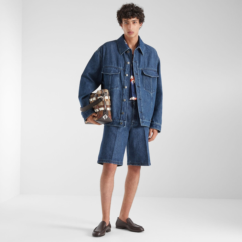 FENDI Bermudas Blue-jeans shorts outlook