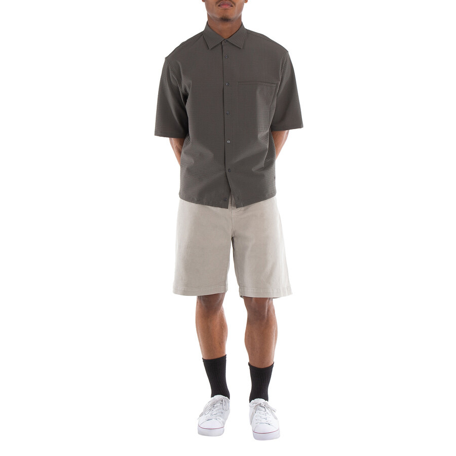 Zegna Beige Cotton Twill Shorts, Brand Size 54 ( US Size 38 ) - 6