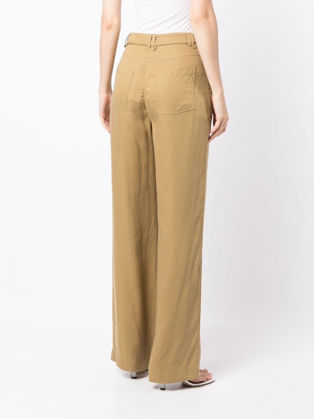 high-waisted straight-leg trousers - 4