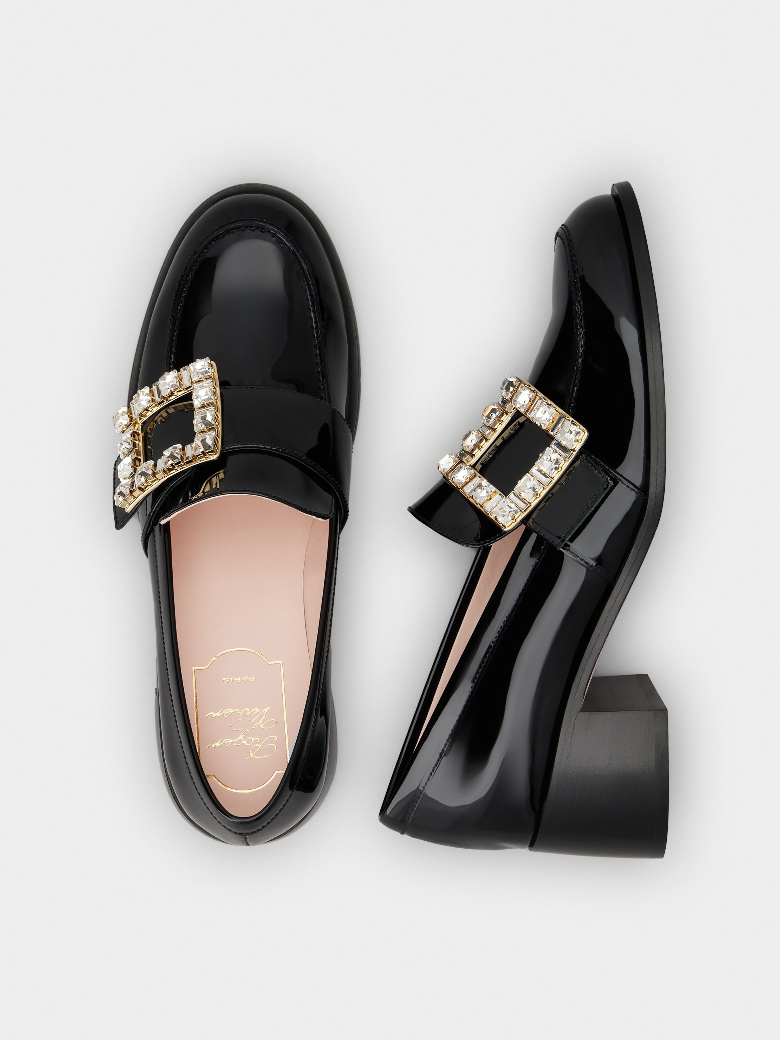 Viv' Rangers Strass Buckle Loafers in Patent Leather - 4