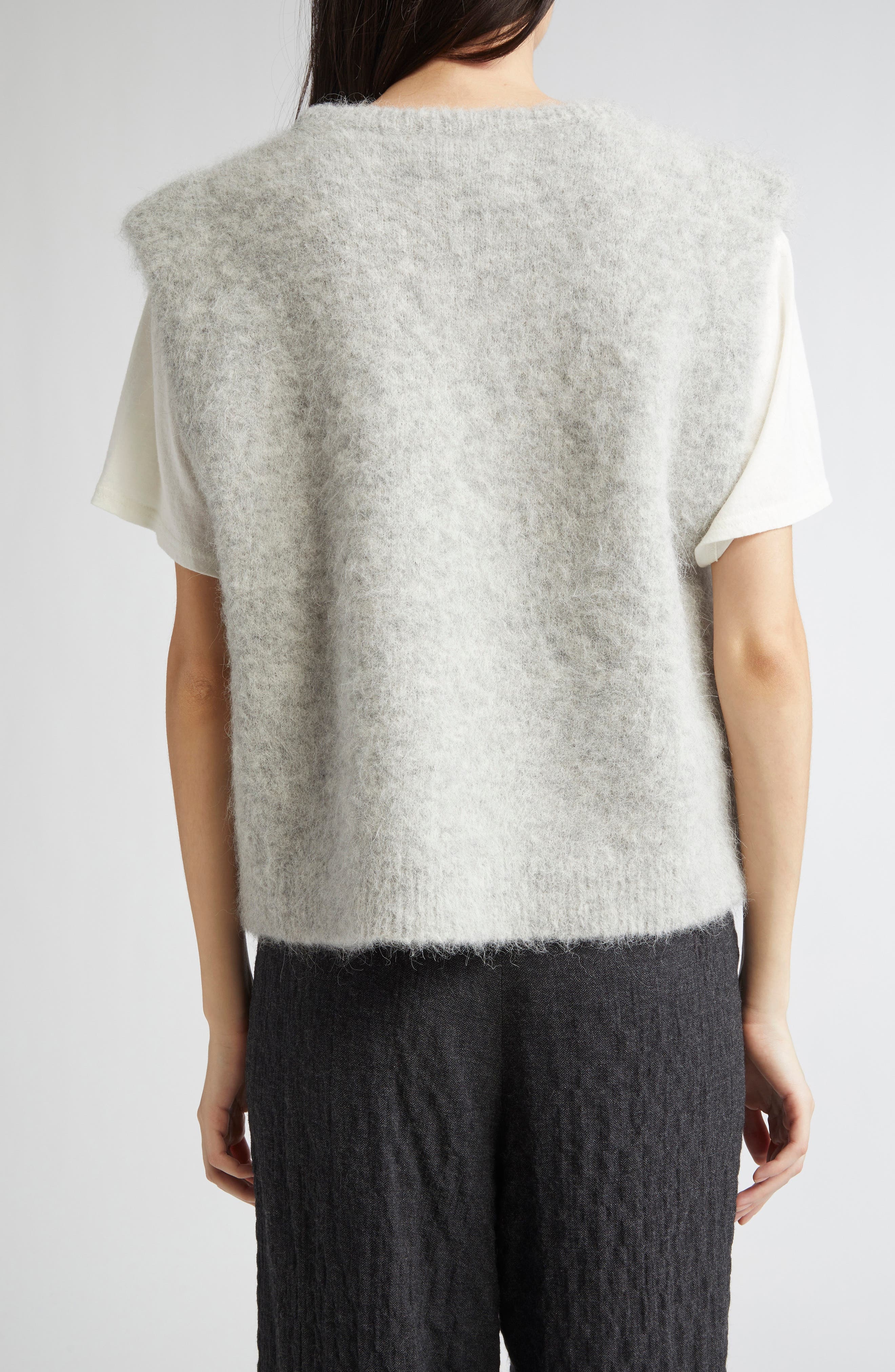 R13 Deep Armhole Sweater Vest in Light Heather Grey at Nordstrom - 3