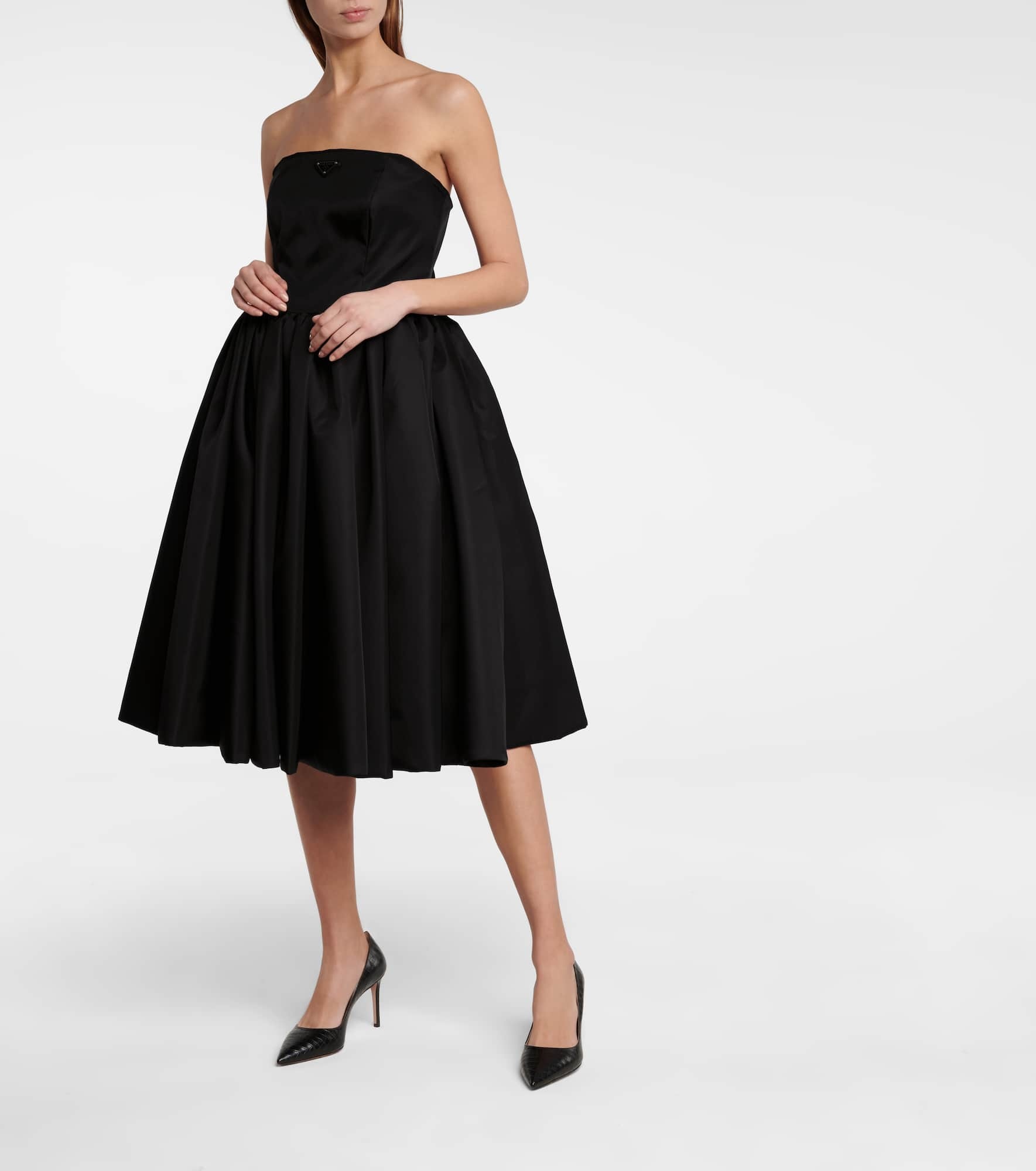 Re-Nylon gabardine midi dress - 2