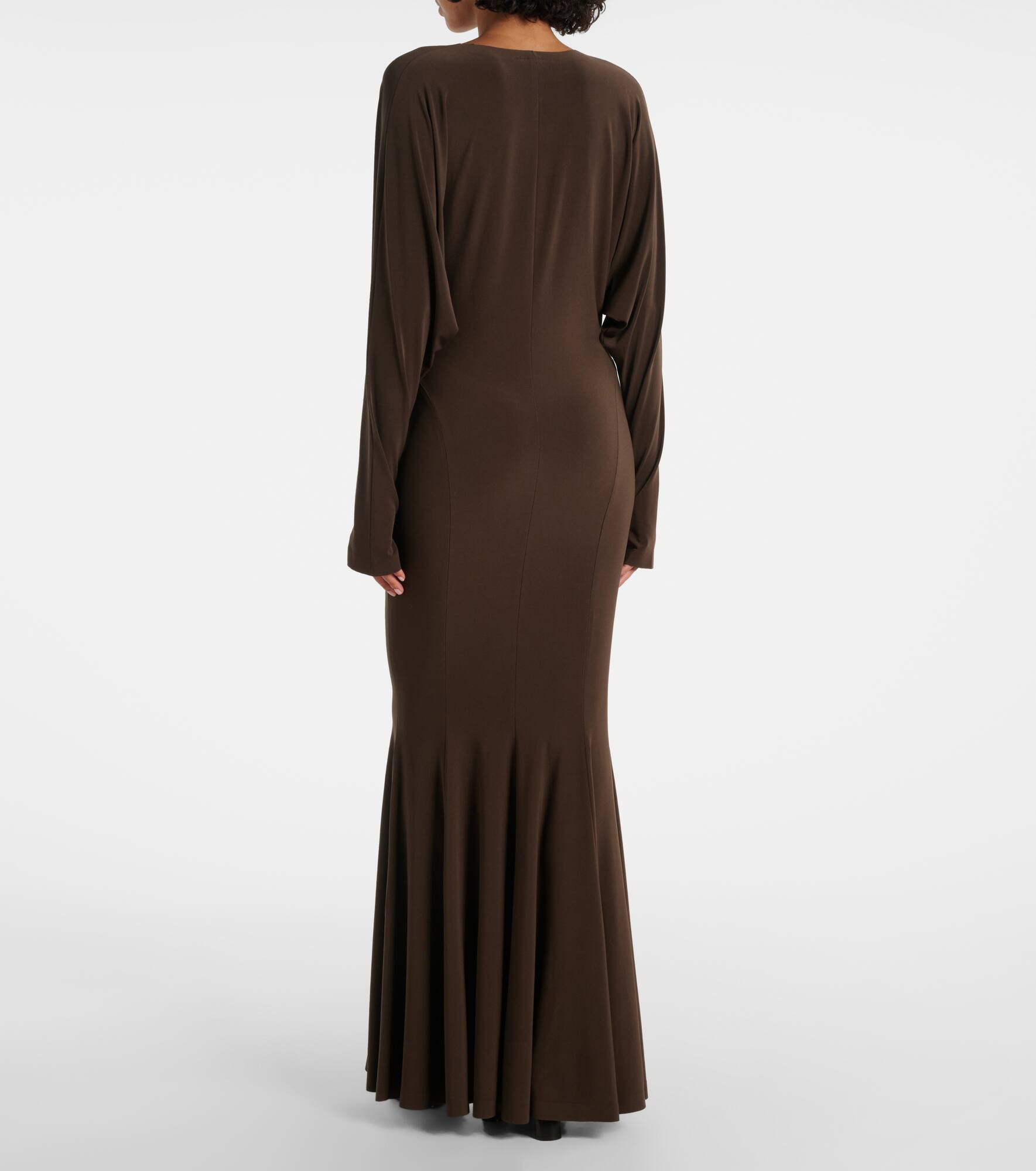 Draped jersey gown - 3
