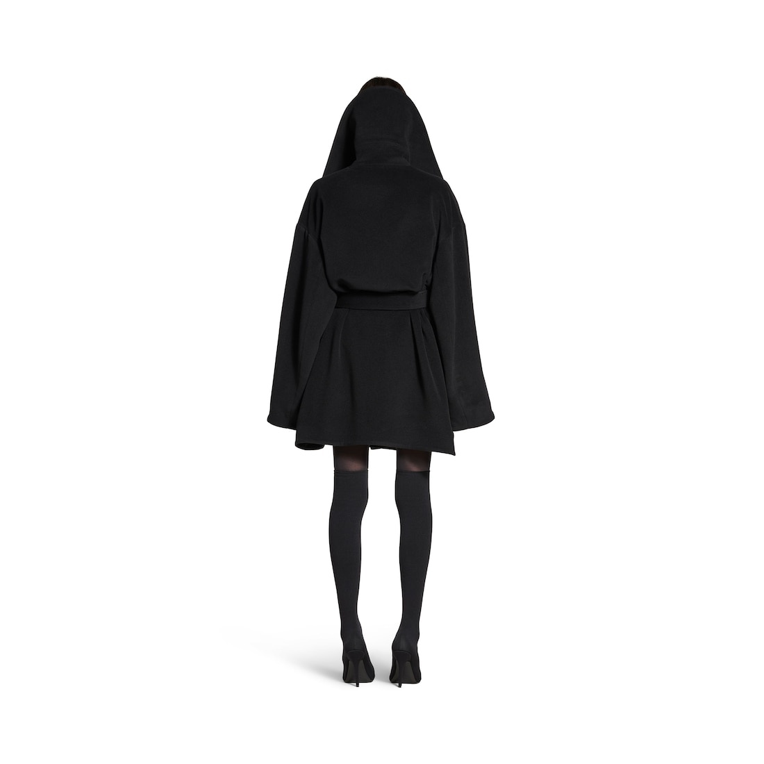 Women's High Collar Jacket in Black - 4