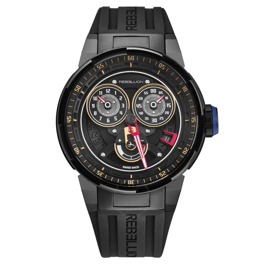Rebellion - Rebellion Predator 2.0 Chronograph Automatic Black Dial Men's Watch RB.PR2.REG.TB.BKG2 - 1
