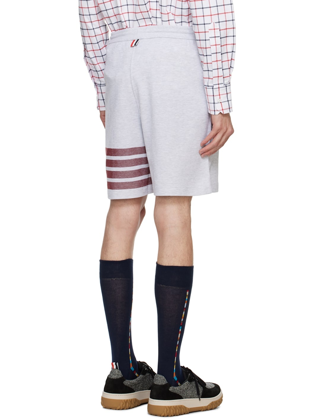 Gray 4-Bar Shorts - 3