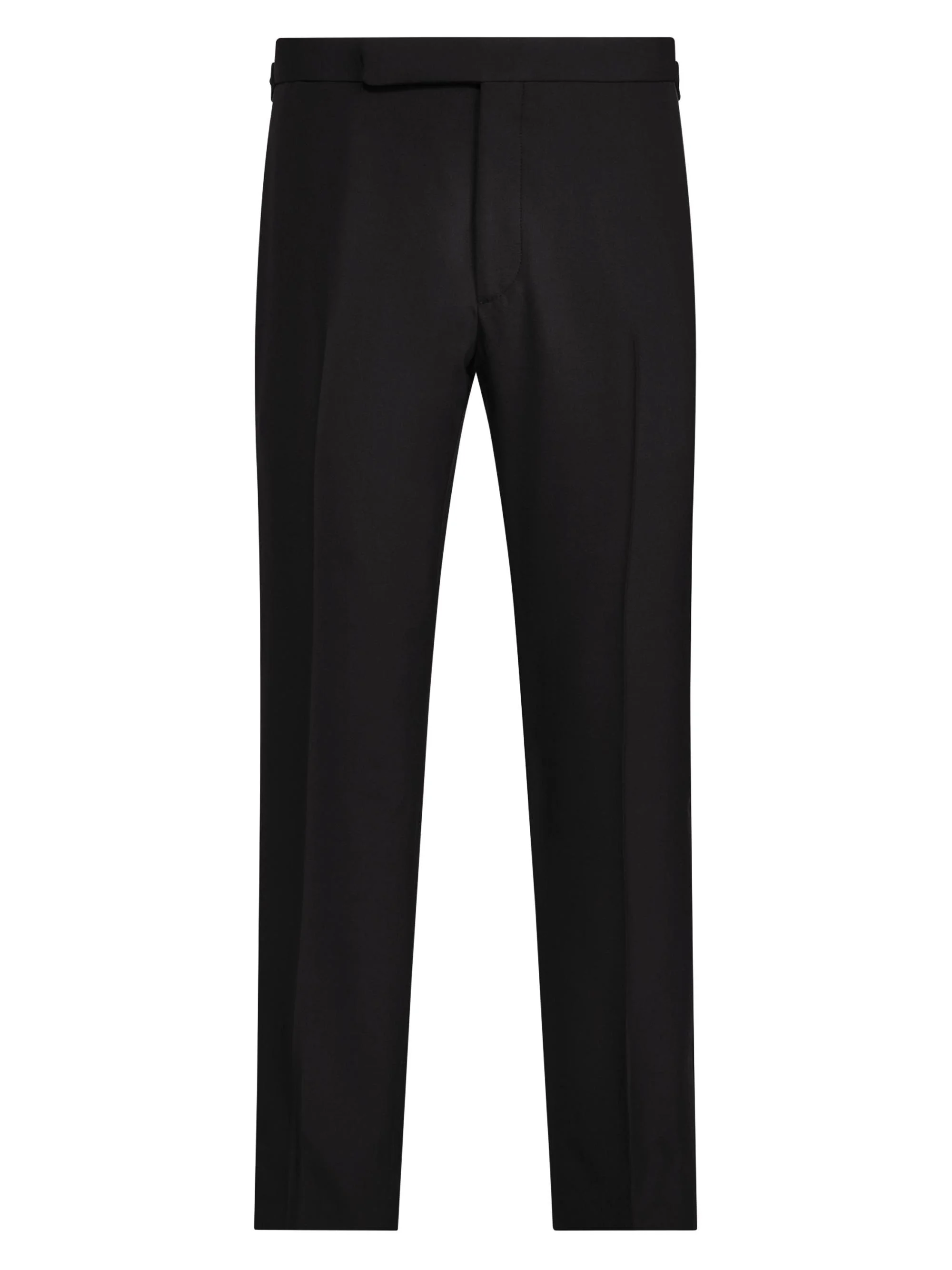 Men's Barathea Wool Tuxedo Pants - Black - 1