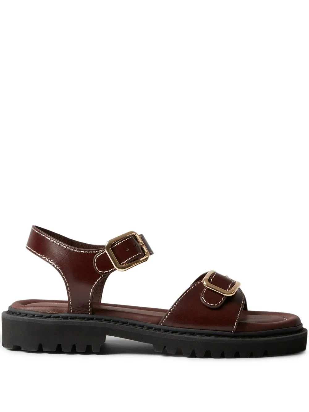 leather buckle sandals - 1